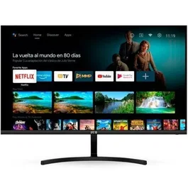 SPC Smart Monitor 900024N - Monitor Híbrido TV 24" Full HD, Android TV, Panel VA, Antirreflejos, Control por Voz, Diseño Ultrafino Negro